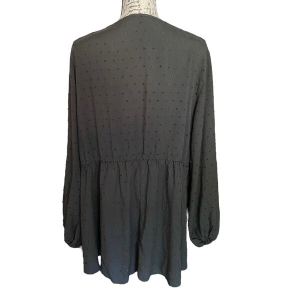 Bloomchic Green Dotted Long Sleeve Babydoll Shirt Size 22/24 - Picture 2 of 4